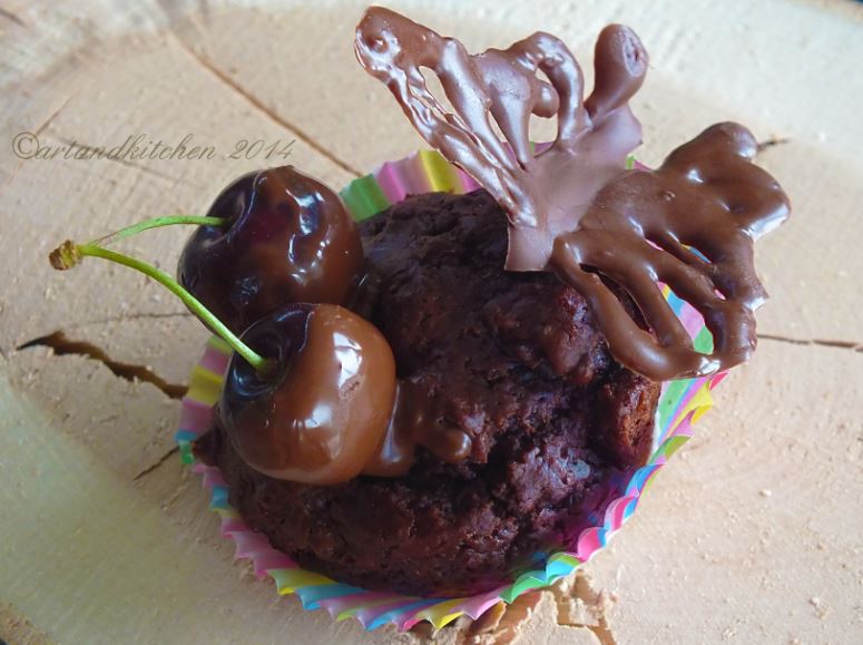 Double Chocolate Cherry Muffins 1